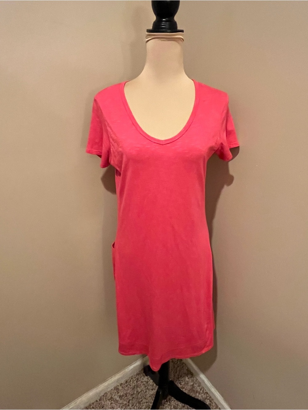 Toad&Co Coral Scoop Neck Tee Dress, Organic Cotton, size Small